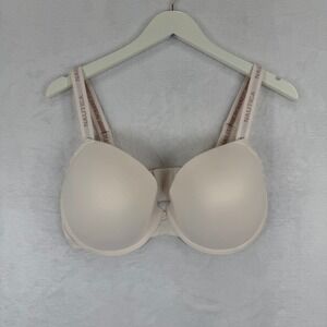 Nautica Intimates Beige T-shirt Bra 38DD Push Up Adjustable Straps
